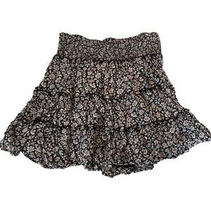 American Eagle Outfitters Flippy Skirt Blk,White & Pink-Size M